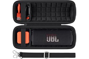 Baval Hard Portable Case Compatible With JBL Flip 7 Portable Wireless Bluetooth Waterproof Speaker(Black Case)