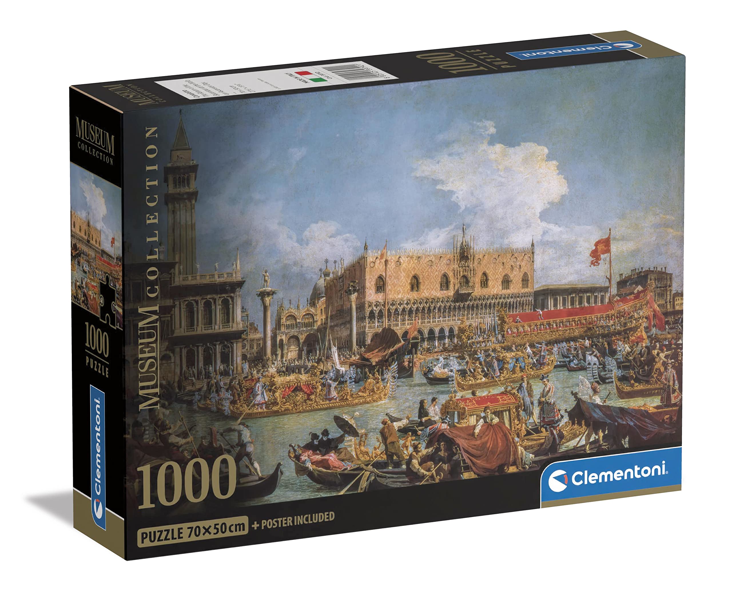 Clementoni - 39792 - Museum Collection Canaletto, "The Return Of The Bucentaur at the Molo on Ascension Day" - Jigsaw Puzzle 1000 Pieces, Jigsaw Puzzle For Adults - Made In Italy