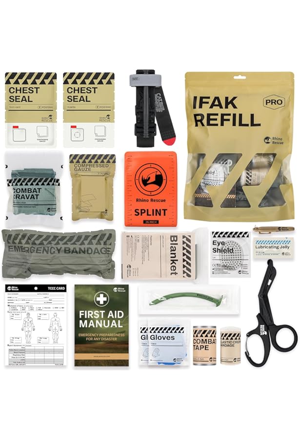 RHINO RESCUE IFAK Trauma First Aid Kit, FSA HSA Eligible, Medical