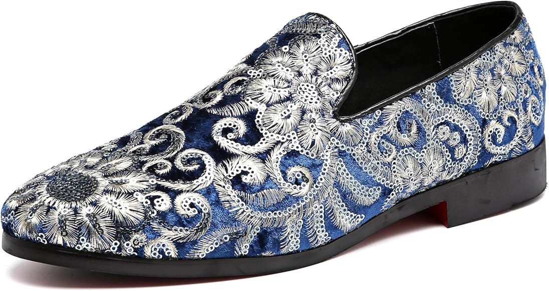 embroidered velvet shoes