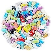 80Pcs Bright Glazed Colorful Ceramic Fish Beads, Cute Porcelain Fish Spacer Beads Ocean Animal Bead for Jewelry Making DIY Craft Necklace Bracelet