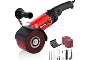 SILVEL 1400W Burnishing Polishing Machine, 110V Handheld Electric Sander Polisher Kit, Stainless Steel Polisher with 6 Speed Adjustable, 500-3000RMP for for Metal, Stainless Steel, Wood, 2 Wheels