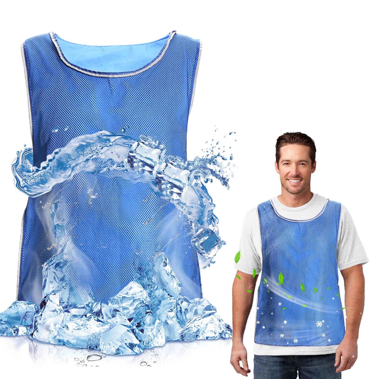 Photo 1 of Cooling Vest for Men Women, Upgraded Ice Body Cooling Product for Hot Weather, Summer Cool Jacket for Keep Cool in The Heat for Cycling, Running, Cooking, Gardening, Motorcycle Working Outside