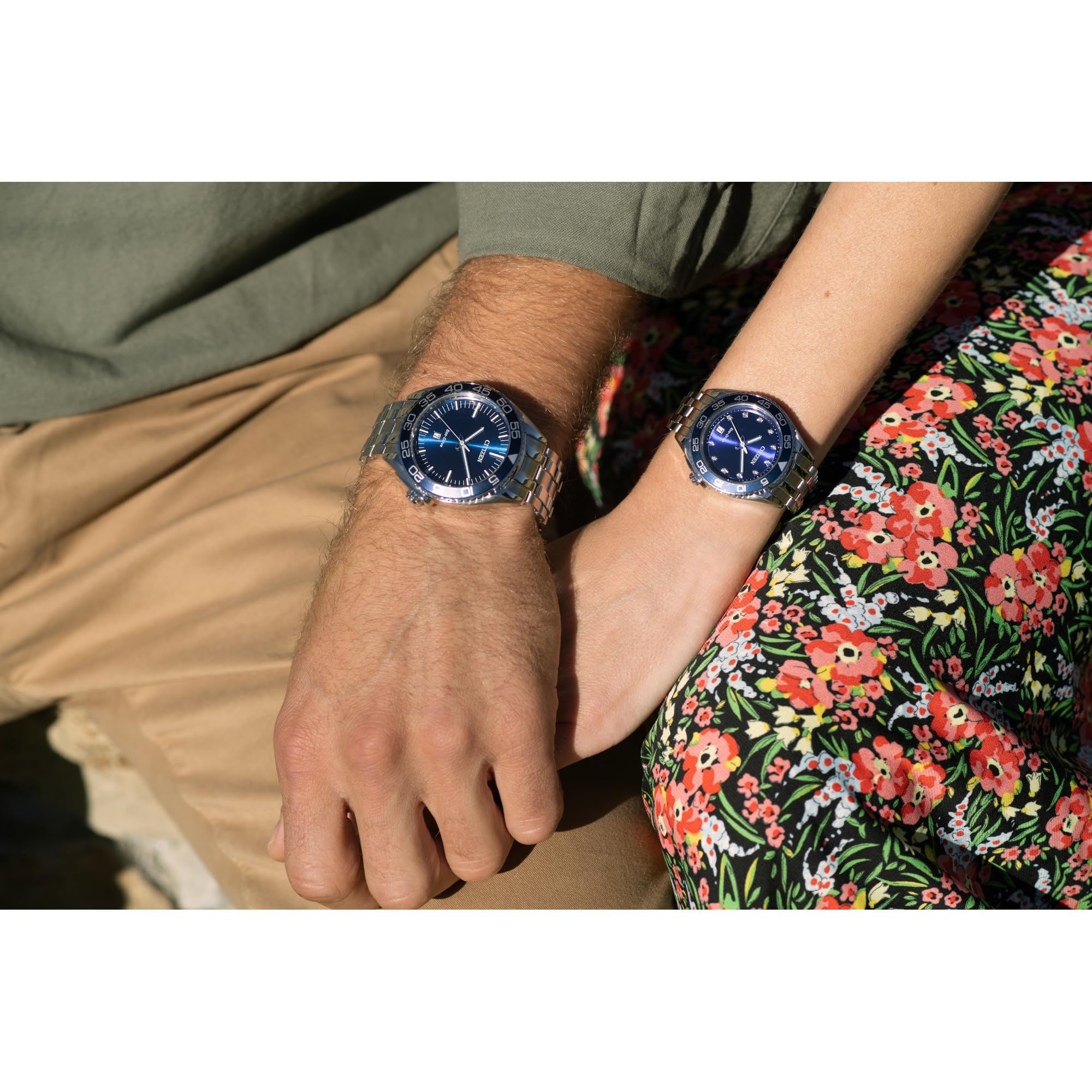 Citizen Men's Eco-Drive Sport Luxury Carson Watch, Stainless-Steel Bracelet and Case, 3 Hand, Date