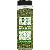 NPG Freeze Dried Parsley Flakes 3 oz, Dehydrated Curly Parsley, Non-GMO | Perfect for Garnishing, soups, pasta, salads, camping meals and sauces, fresh herbal flavor, gluten free