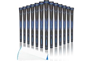 CHAMPKEY Premium Rubber Golf Grips 13 Pack | High Traction and Feedback Rubber Golf Club Grips | Choose Between 13 Grips with 15 Tapse and 13 Grips with All Kits