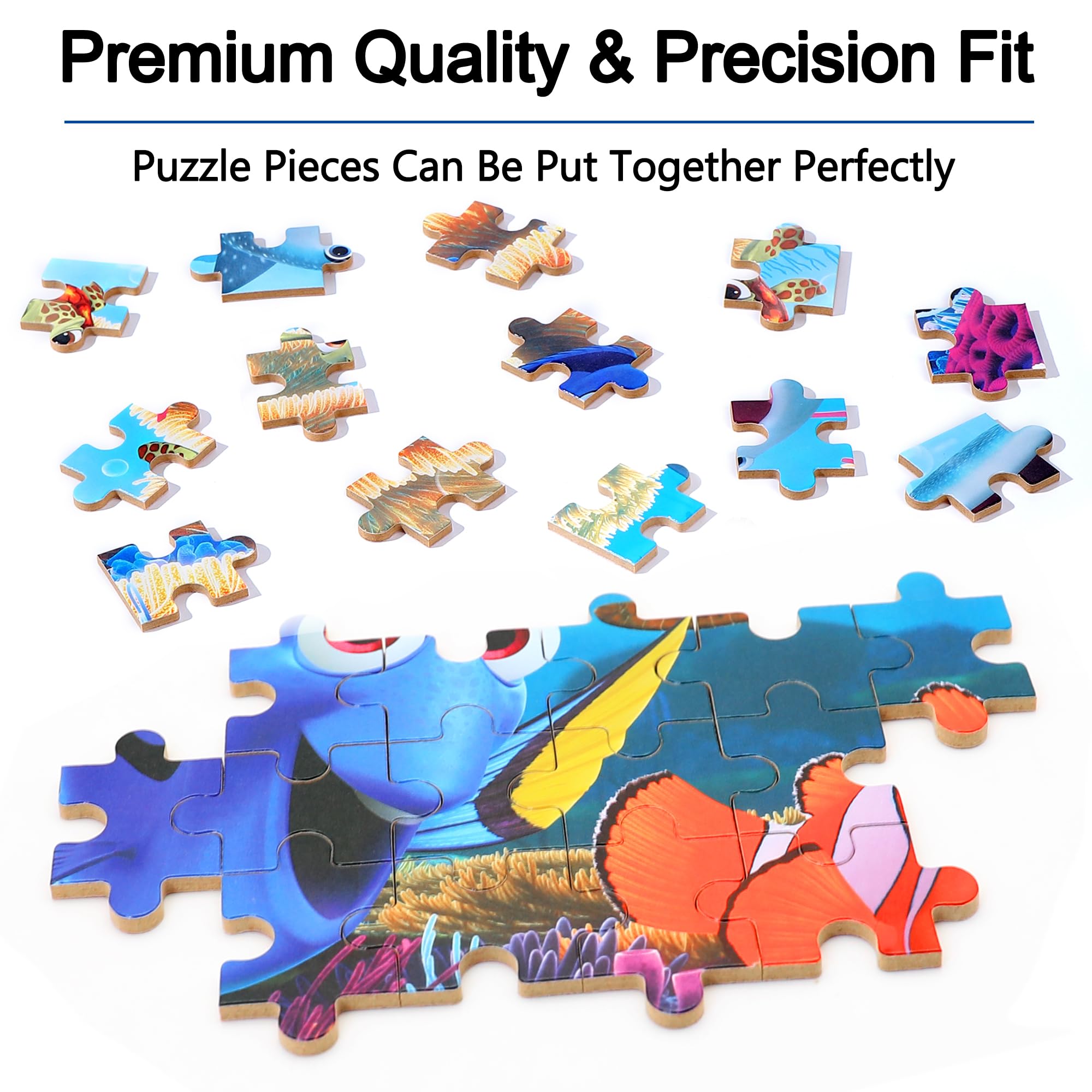 LELEMON Ocean Puzzles for Kids Ages 4-6,Underwater World 60 Piece Puzzles for Kids Ages 4-8,Children Jigsaw Puzzles in a Metal Box,Educational Learning Puzzle Toys for Girls and Boys