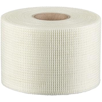Colorus Gitterband 100 mm x 90 m | Fugendeckstreifen selbstklebend 75g/m² | Glasfaserband, Fugenband für Risse und Löcher | B