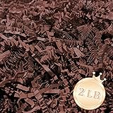 2 LB Brown Crinkle Cut Paper Shred Filler Great for