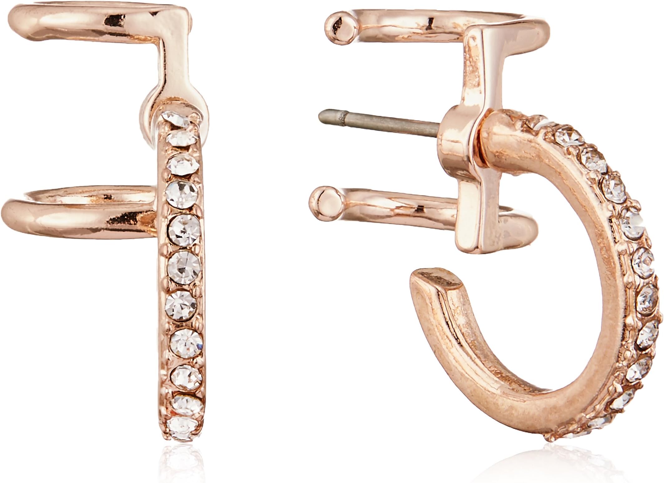 Accessorize Ear Cuff Earrings for Women (Rose Gold)(MN-48195582001)