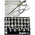 New Premium Dental Rubber Dam Clamps Set |Rubber Dam Kit Starter with Frame |Rubber Dam Punch Plier |Rubber Dam Clamps Forceps | Rubber Dam Clamps Dental Instruments (33 Piece Set)