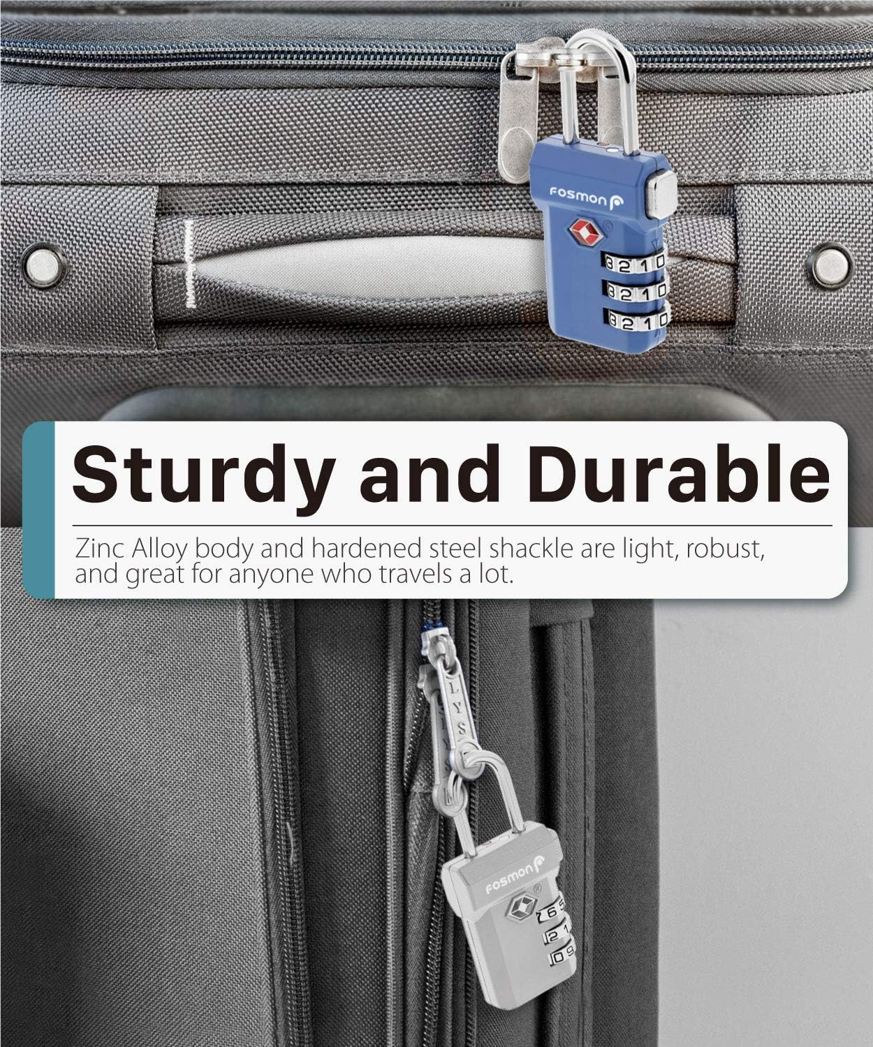 Fosmon TSA Accepted Luggage Locks - Image 5