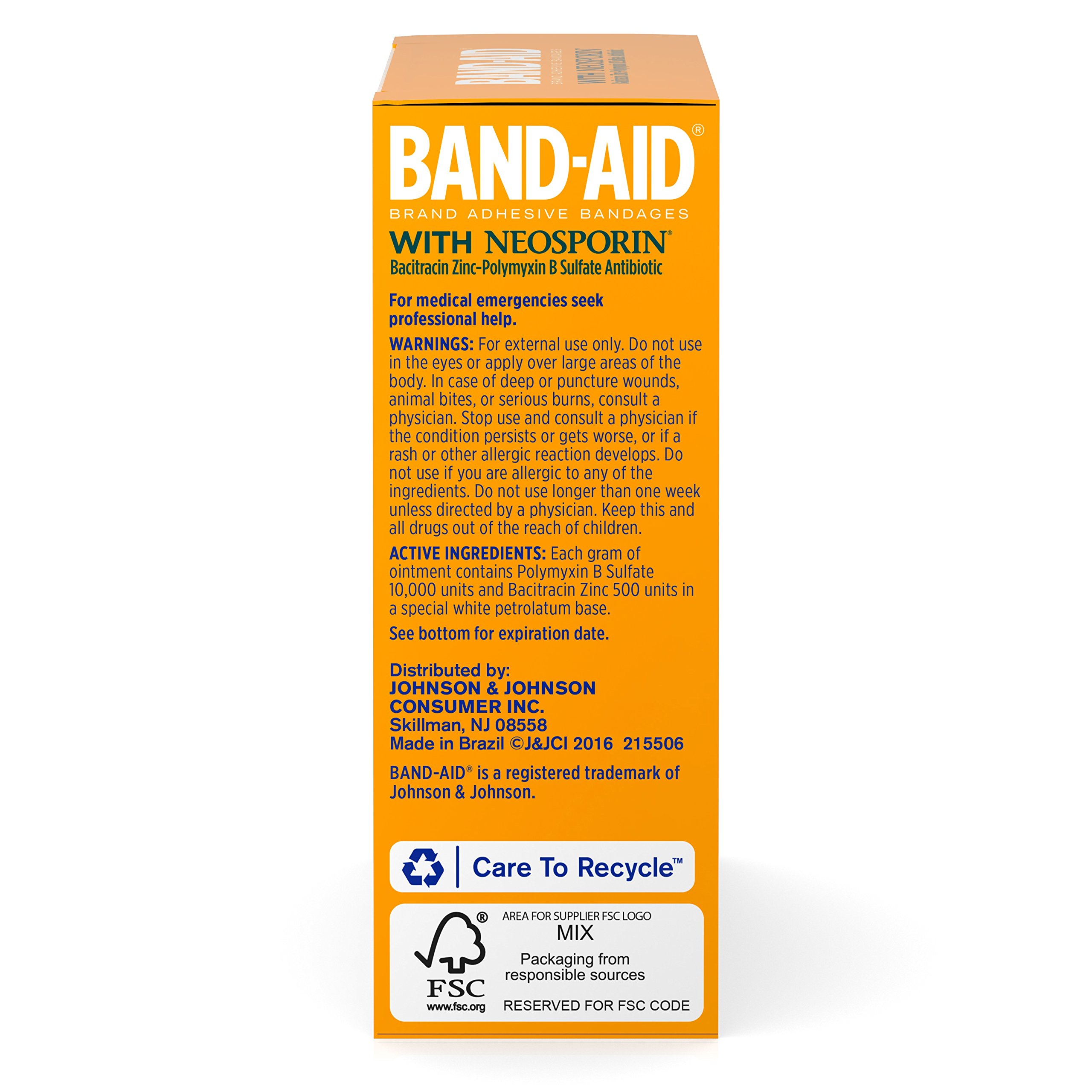 BandAid Brand Bandages with Neosporin Antibiotic Ointment, Assorted