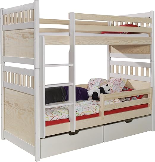 Ye Perfect Choice Double Bunk Bed Salomon Modern High Bed Drawers