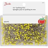 Dritz 1310 Quilting Pins, Yellow, 1-3/4-Inch (500-Count)