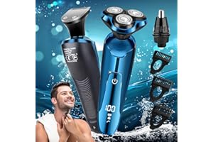 VIATIA Electric Razor for Men, New Upgrade Electric Shavers for Men Cordless Rechargeable 3D Rotary Men Shaver,Wet/Dry Mens Shaver,Waterproof Mens Razor for Shaving Gifts for Husband, Dad,Boyfriend