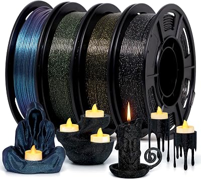 Eono Glitter PLA Filament 1.75mm 4×250g Multicolor Bundle