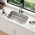 JoviPrime 30 Inch Undermount Kitchen Sink 18 Guage Stainless Steel Spacious Single Bowl Sinks with Basket Strainer 30" x 18" x 9"