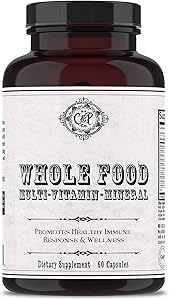 Whole Food Multivitamin for Women & Men | Multivitamin Mineral Blend w/ Whole Fruits & Veggies, Folic Acid, Iron & Zinc | Vegan | Caffeine-Free | Non-GMO | Promotes Healthy Immune Response & Wellness