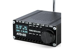 Bulipu SI4732 All Band Full Frequency Radio Receiver, FM AM (MW and SW) SSB (LSB and USB) with Speaker, Antenna, Battery, Black