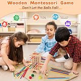 Japace Wooden Montessori Board Game Dont Let the Ball Drop 4–8 yrs view 2