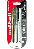 uni-ball 153486808 Signo UM-153 Broad Metallic Rollerball Pen - Assorted Colours, Pack of 3