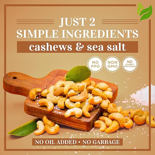 OVEN DRY ROASTED FANCY CASHEWS WITH SEA SALT-48 OZ (3 LB) | WHOLE CASHEWS | NO OIL | NO PPO | VEGAN AND KETO FRIENDLY | MADE FROM NATURAL CASHEWS