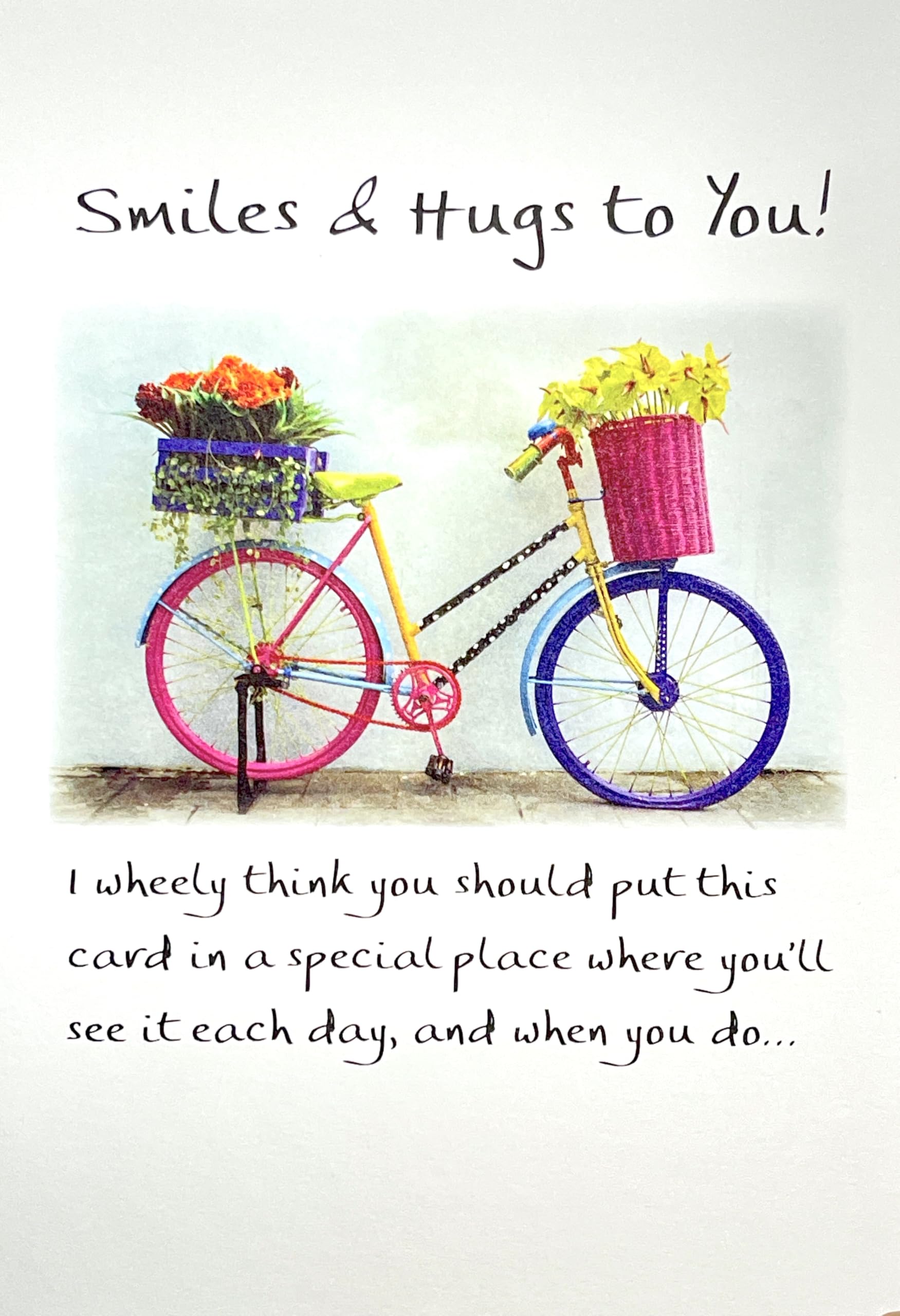 Smiles and Hugs to You - Pix & Pagels Heartfelt Sentimental Verses Fold Out Keepsake Greeting Card (Someone Special)