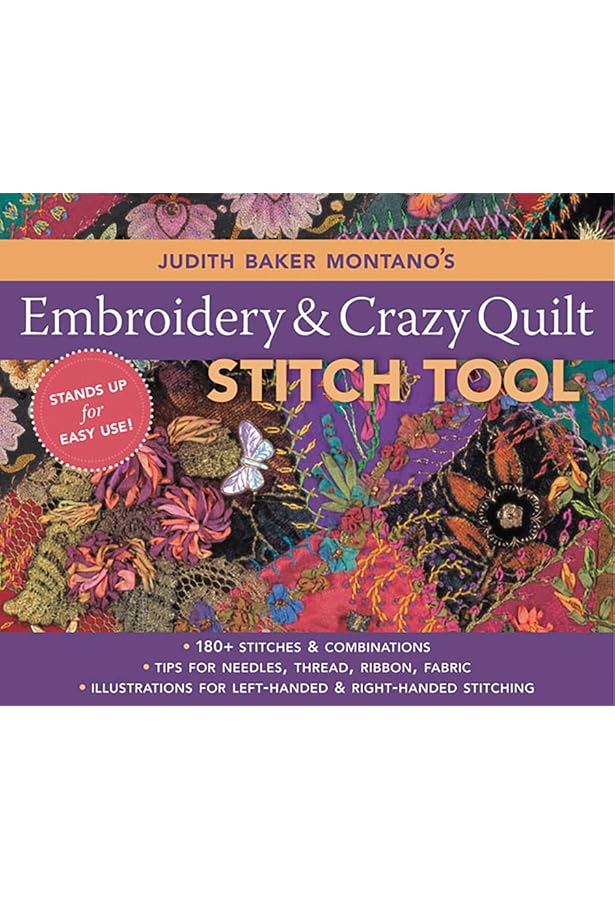 Leisure Arts Crazy Quilt Stitches Pocket Guide Book - Step-by-Step Quilting Patterns & Techniques For Beginners And Experienced Quilters