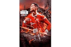 HUOZHI Football Superstar Cristiano Ronaldo Poster Wall Art Decoration Printed Canvas Poster Unframed: 12x18 inches (30x45 cm) (Ronaldo-3)