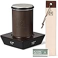 Rolling Knife Sharpener with Leather Strop and 15, 17, 20