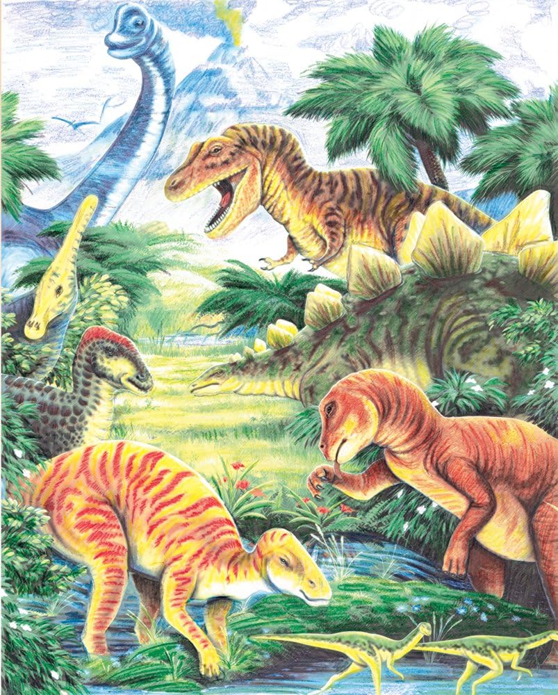 Royal & Langnickel Colour Pencil by Numbers Dinosaurs Day Designed Painting Set, Blue, 10 - Image 4
