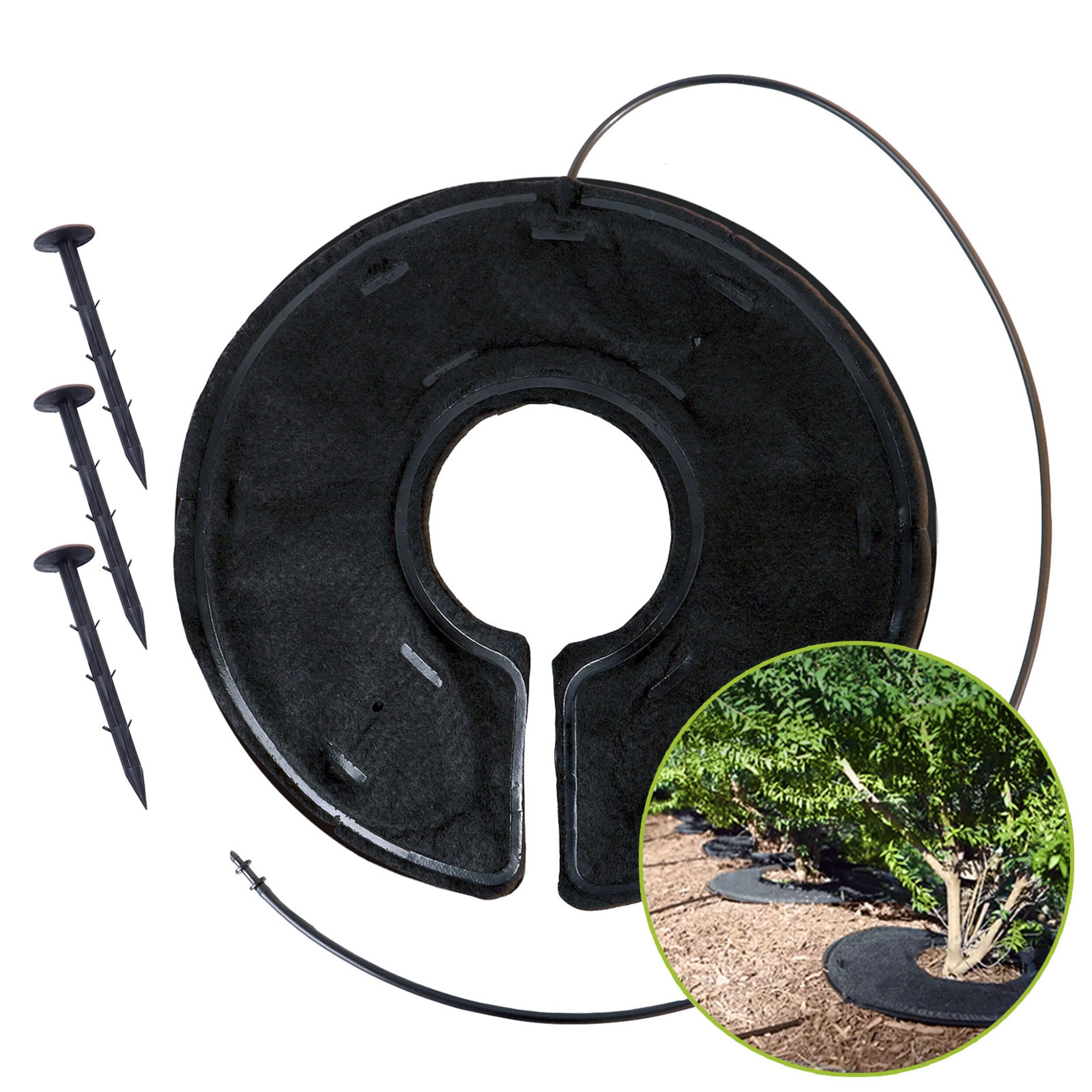 Raindrip RW16RE RootWise 360° Precision, 16 in. Diameter, Single Pack Watering Pad for Drip Irrigation Systems, Black