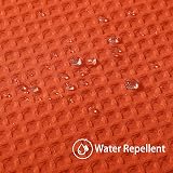 Shower Curtain 182x182 cm Waffle Fabric with Metal Hooks Orange view 3