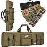 LASUK 28" 36" 42" 46" 51" 55" Soft Double Rifle Bag, Portable Long Rifle Bag for Outdoor Hunting Shooting, Gun Case Storage & Transportation, with Multiple Colors