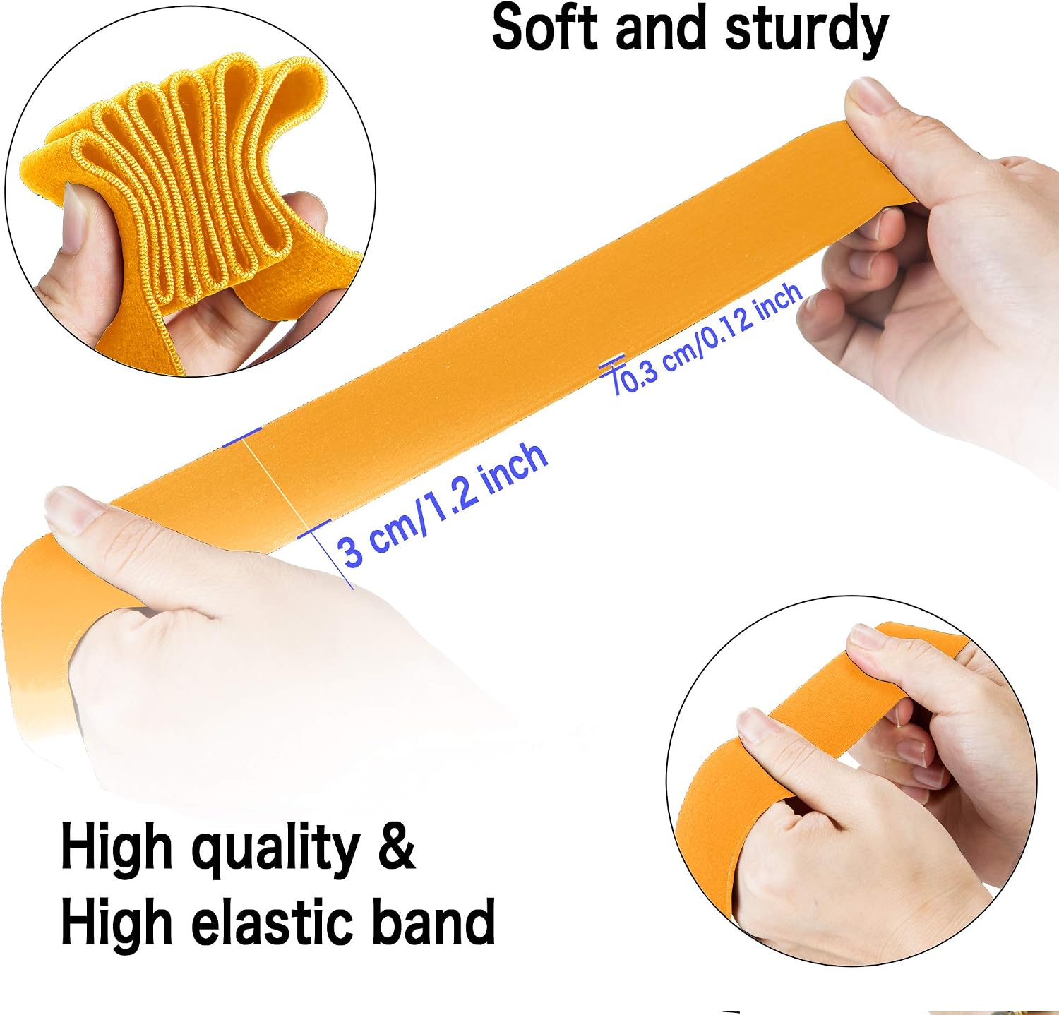 ZINZ Luggage Strap, High Elastic Suitcase Belt Adjustable Bag Bungees for Easier Travel,Orange, 94.5 inch - Image 4
