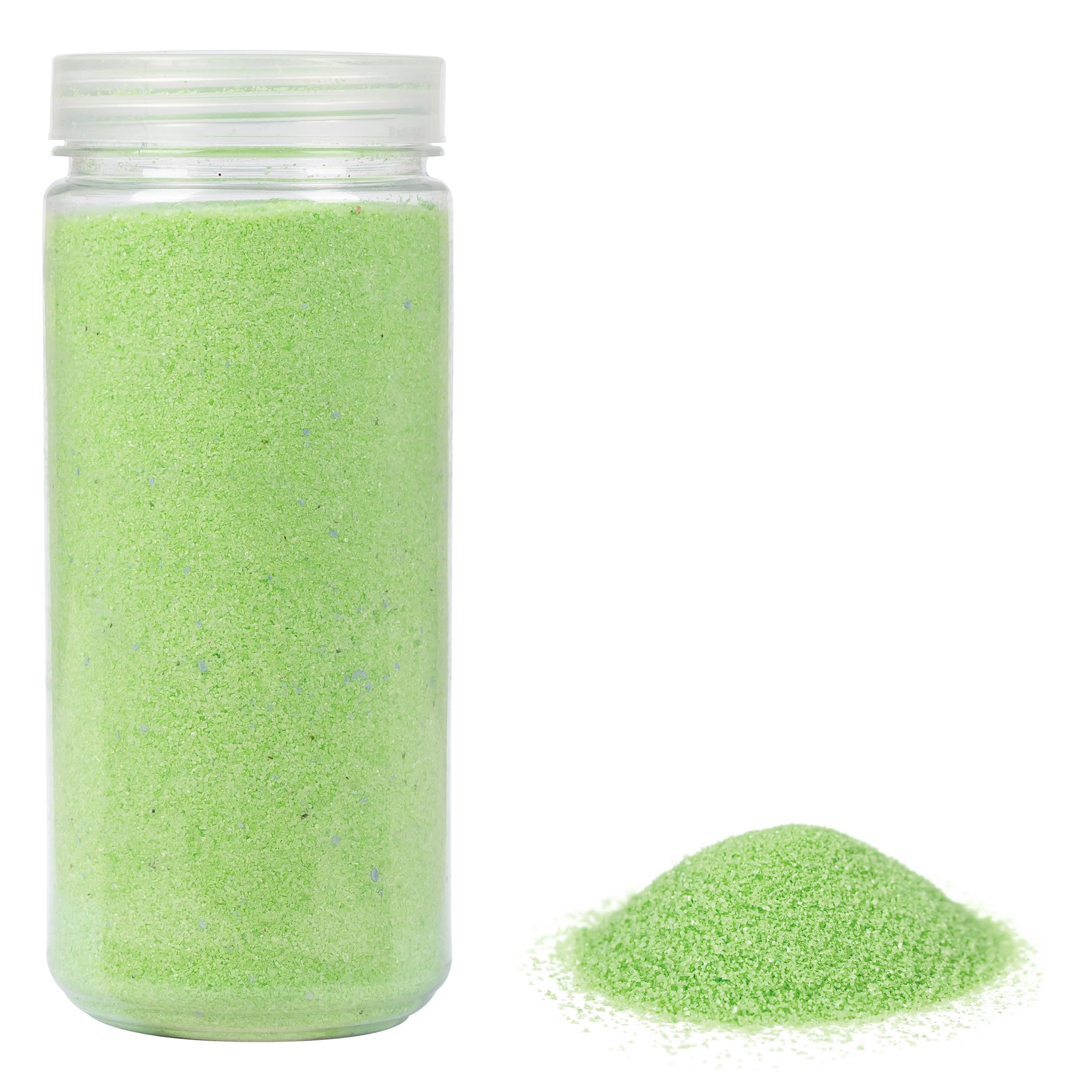 HEKU High-Quality Light Green Decorative Sand (Approx. 750 g) I fine Grain (0.1-0.5 mm) I resealable tin I Versatile for Decoration and Crafts, Light Green