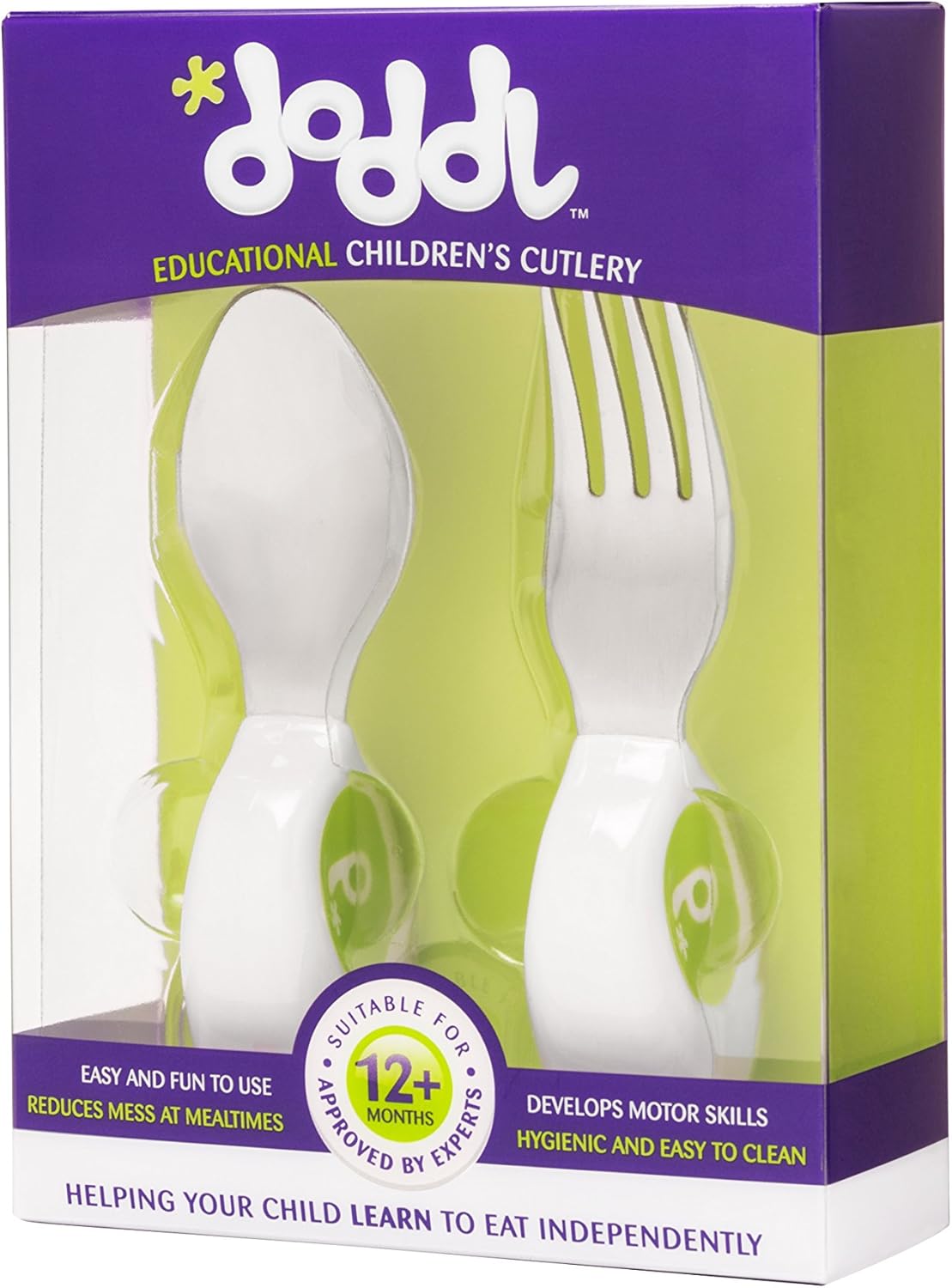 Doddl Cutlery Set for Children, Toddlers & Babies 12 Months +, 2 Piece