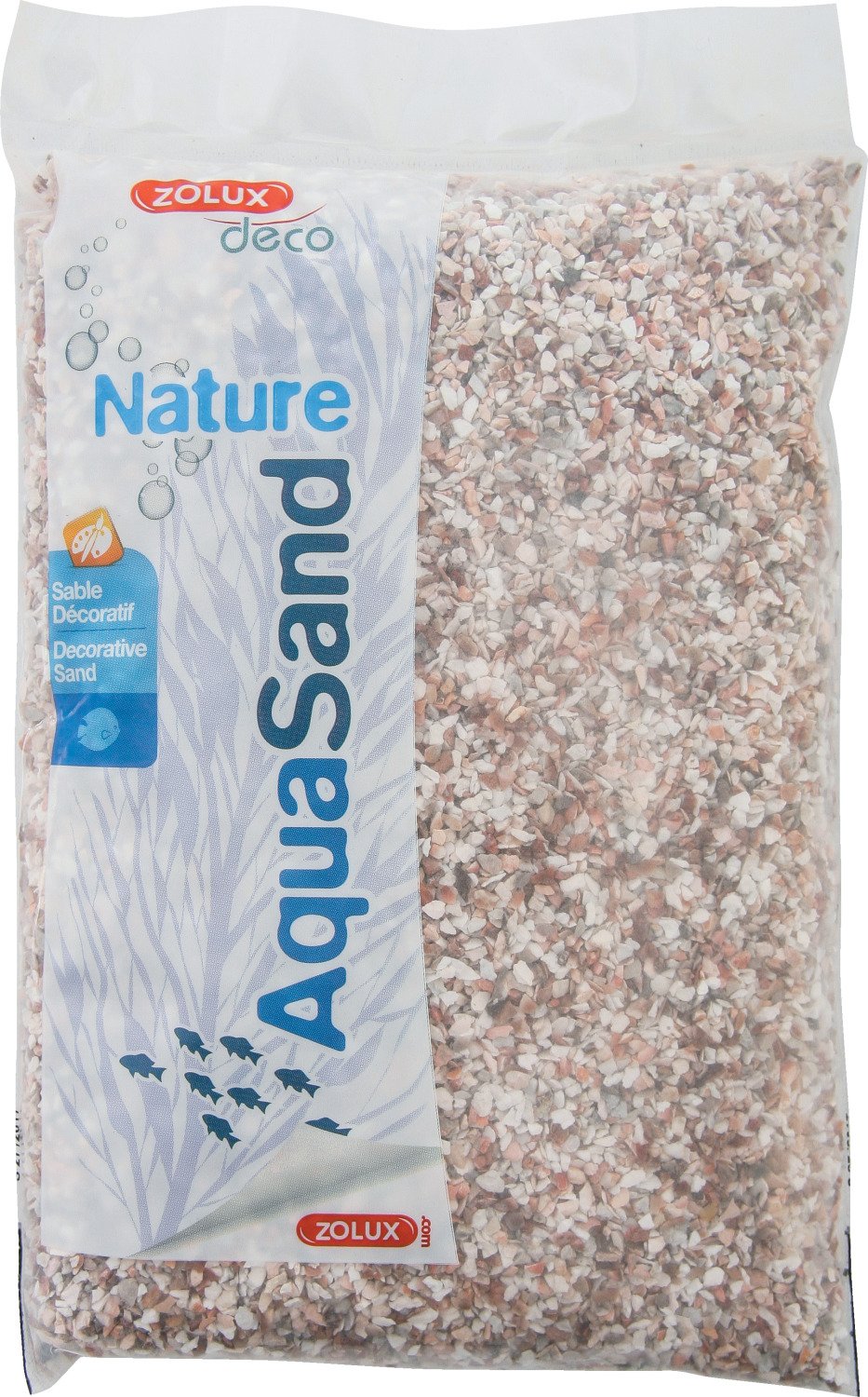 Zolux granulométie – 0.8 kg aquarium gravel Natural cristobalite from 1.6 to 3 mm Pink
