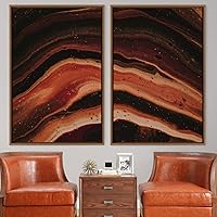 2 Piece Framed Canvas Wall Art Natural Abstract Canvas Prints Home Artwork Decoration for Living Room,Bedroom - 16
