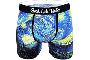 Good Luck Undies Men's Books & Art Boxer Brief Underwear