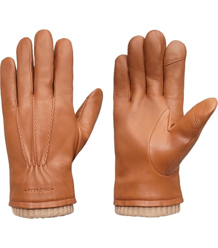 UGG Men's 3 Point Genuine Leather Gloves with Microfur Lining and