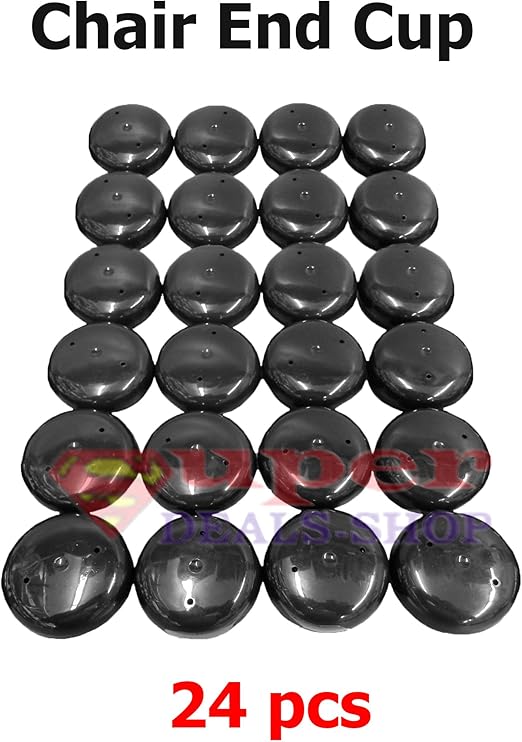 24 Pcs 1 5 Black Plastic Snap On Chair Table Leg Insert Pads