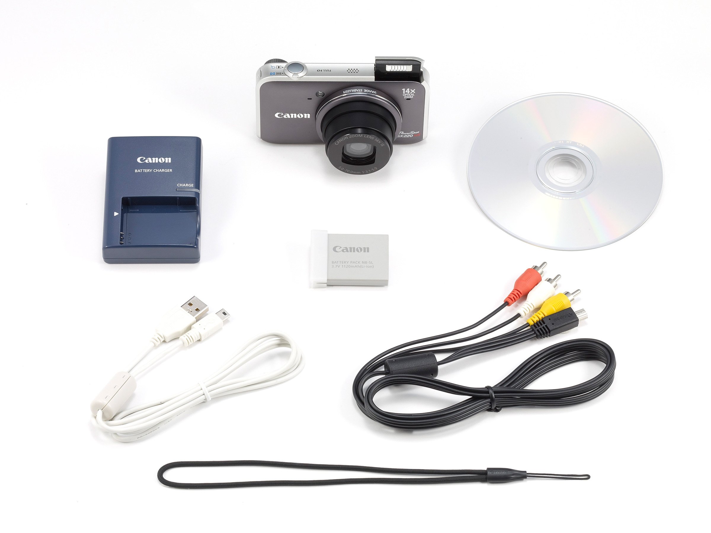 Canon PowerShot SX220 HS Digital Camera Grey (12.1MP, 14x Optical Zoom