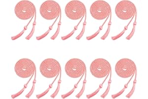 Rcanedny 10 Pieces Graduation Cord Braided Honor Cords with Tassels for Graduation Students (Pink)
