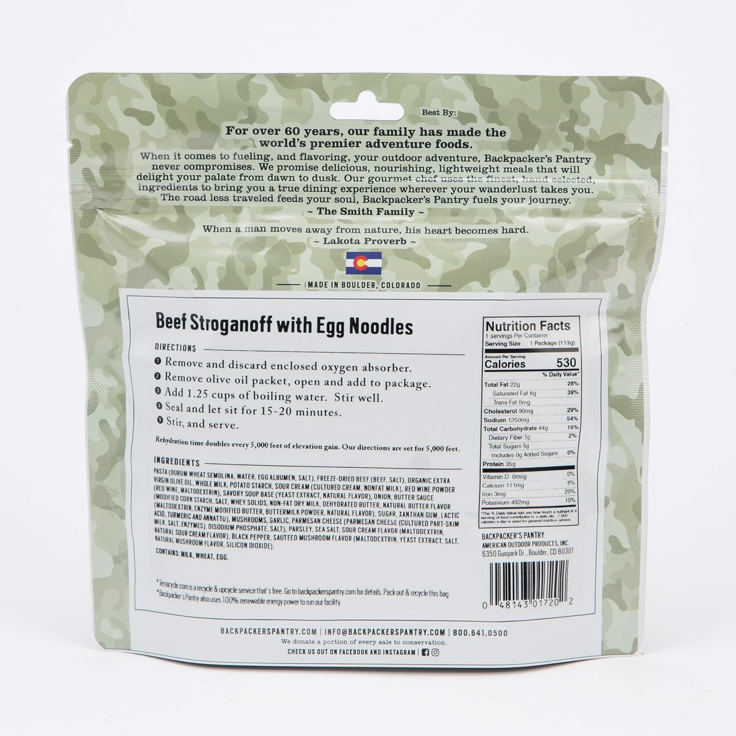 Amazon Com Backpacker S Pantry Outdoorsman Beef Stroganoff 1