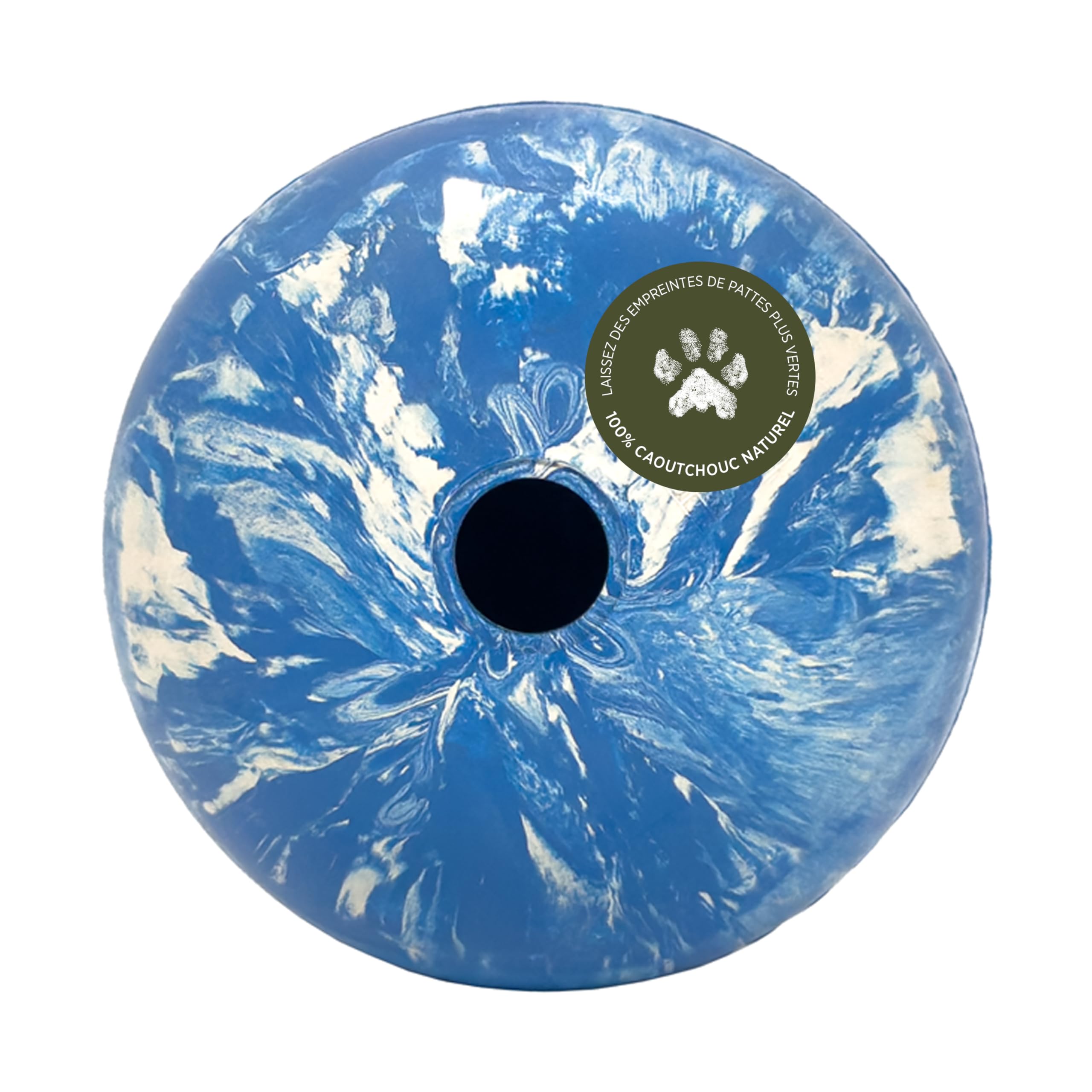 Hevea Planet Ball 2-in-1 Dog Activition & Fetch Toy (Blue) - Natural Rubber Dog Throw Toy - Tested and Safe Dog Treat Ball