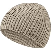 choshion Wool Knit Fisherman Beanie Hats for Men Women,Cuffless Soft Warm Seamless Beanies Toboggan Ski Hat Winter Skull Caps