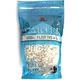 Cartel Slim 6mm Filter Tips 1000 Count + Rolling Paper Booklet
