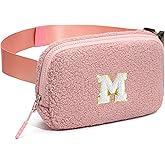 cotmcor Birthday Gifts for 4 5 6 7 8 9 10 11 12 13 Year Old Girls Initial Fanny Pack Crossbody Bag Belt Bag Purse, Gifts for Teen Girls Kids Pink M